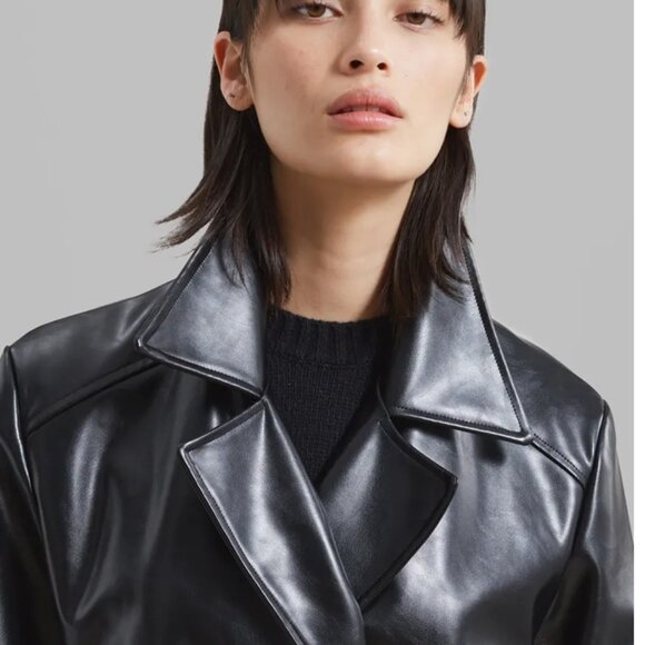 The Frankie Shop Sawyer Jacket Belted Trench Coat Size XS/S - Picture 3 of 8